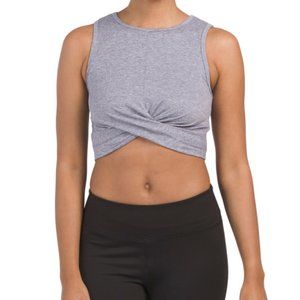 NWT- ZOBHA Melange Twist Cropped Bra Top - Large